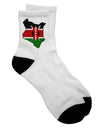 Stylish Adult Short Socks Featuring Kenya Flag Silhouette - TooLoud-Socks-TooLoud-White-Ladies-4-6-Davson Sales