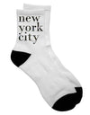 Stylish Adult Short Socks Inspired by the Vibrant City Lights of New York City - TooLoud-Socks-TooLoud-White-Ladies-4-6-Davson Sales