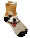 Stylish Adult Short Socks with Adorable Pomeranian Print - TooLoud-Socks-TooLoud-White-Ladies-4-6-Davson Sales