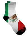 Stylish Adult Short Socks with All Over Print Featuring Mexico Flag - TooLoud-Socks-TooLoud-White-Ladies-4-6-Davson Sales