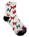 Stylish Adult Short Socks with All Over Print Featuring Pretty Butterflies - TooLoud-Socks-TooLoud-White-Ladies-4-6-Davson Sales