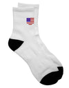 Stylish Adult Short Socks with American Flag Faux Pocket Design - TooLoud-Socks-TooLoud-White-Ladies-4-6-Davson Sales