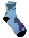 Stylish Adult Short Socks with an Eye-Catching World Map Design - TooLoud-Socks-TooLoud-White-Ladies-4-6-Davson Sales