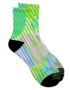 Stylish Adult Short Socks with Geometric Circles Pattern All Over Print - TooLoud