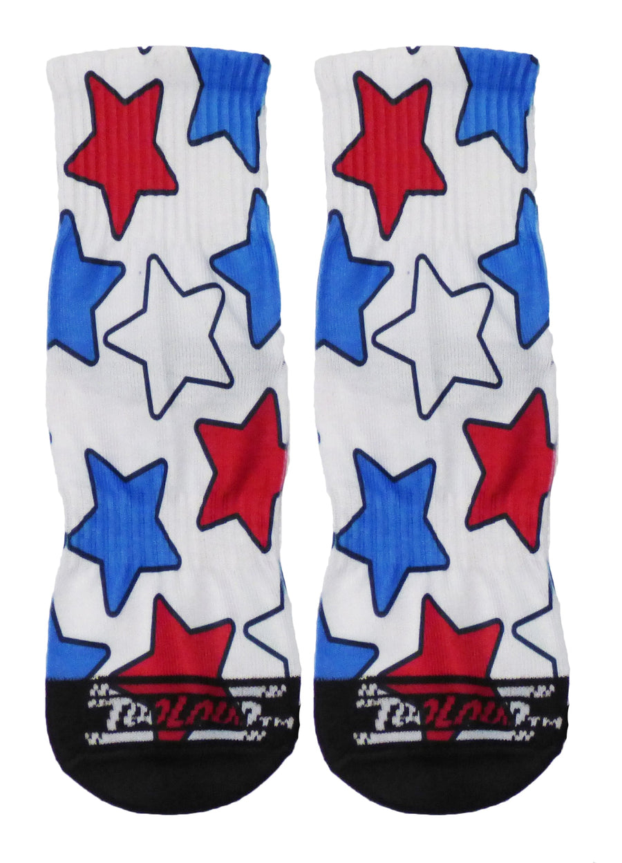 Stylish Adult Short Socks with Red, White, and Blue Stars - TooLoud-Socks-TooLoud-White-Ladies-4-6-Davson Sales
