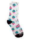 Stylish All Over Print Adult Crew Socks - Perfect for Cupcake Lovers - TooLoud-Socks-TooLoud-White-Ladies-4-6-Davson Sales