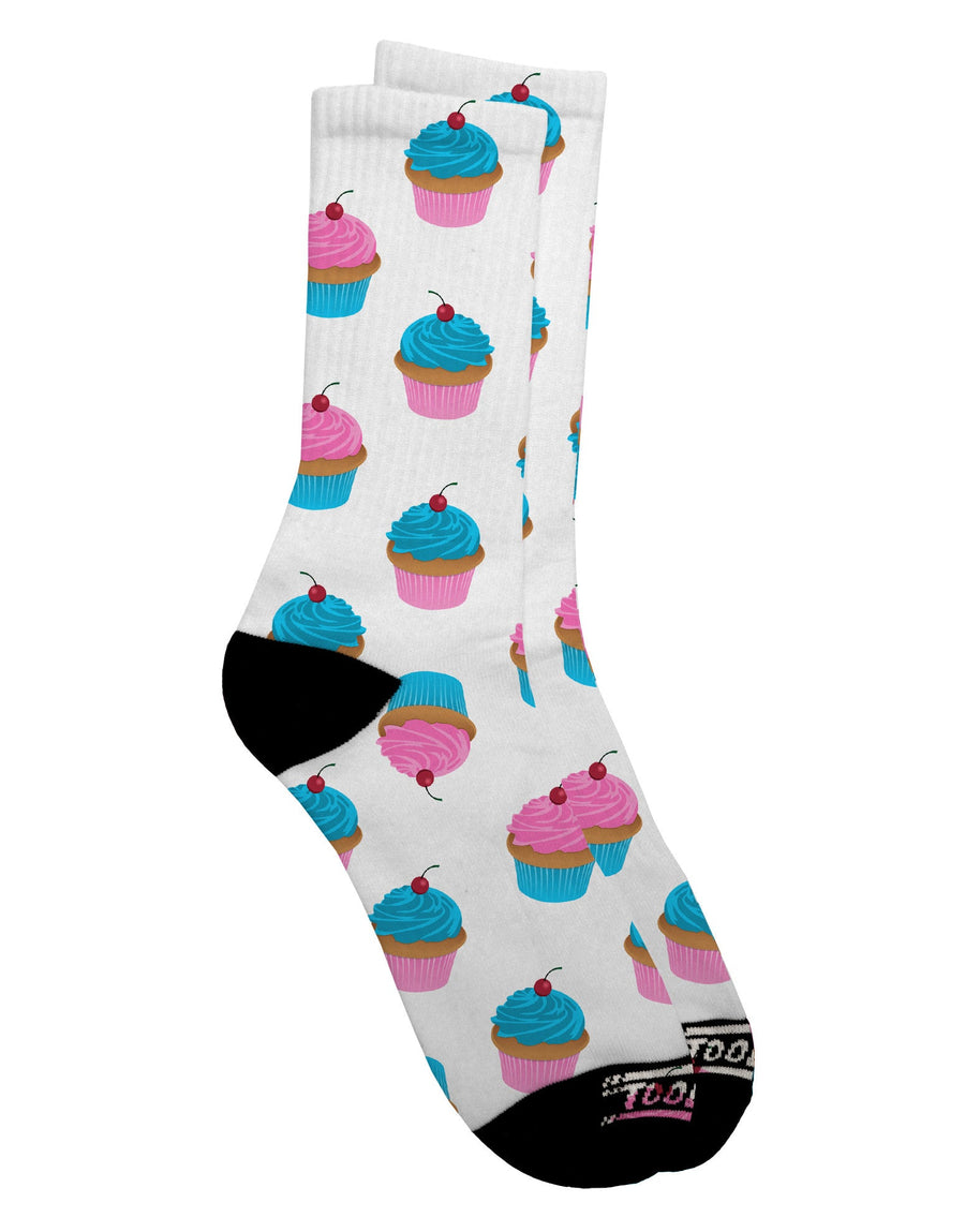 Stylish All Over Print Adult Crew Socks - Perfect for Cupcake Lovers - TooLoud