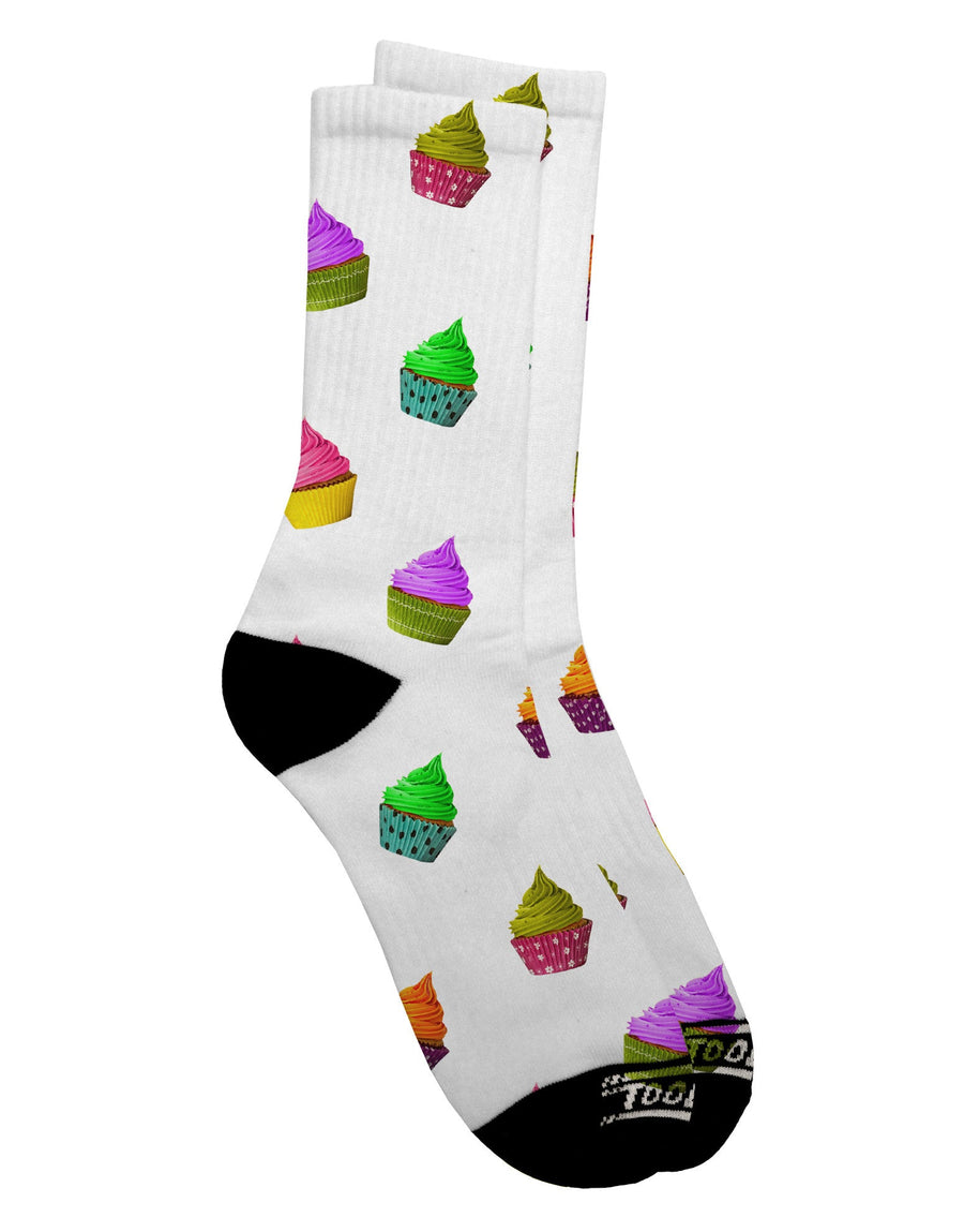 Stylish All Over Print Adult Crew Socks - Perfect for Cupcake Lovers - TooLoud-Socks-TooLoud-White-Ladies-4-6-Davson Sales