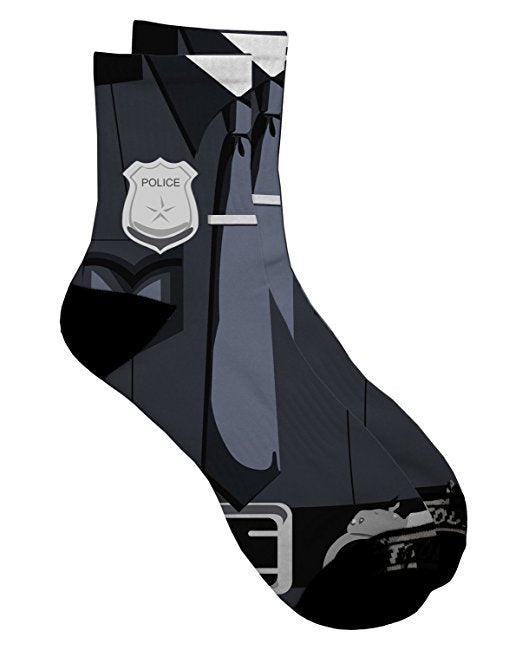 Stylish All Over Print Adult Short Socks for Police Enthusiasts - TooLoud-Socks-TooLoud-White-Ladies-4-6-Davson Sales