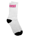 Stylish and Adorable Boo Text Pink Adult Crew Socks - TooLoud-Socks-TooLoud-White-Ladies-4-6-Davson Sales