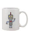 Stylish and Charming Robot-Themed 11 oz Coffee Mug - Expertly Crafted by TooLoud-11 OZ Coffee Mug-TooLoud-White-Davson Sales