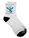 Stylish and Comfortable Adult Short Socks for Team Harmony - TooLoud-Socks-TooLoud-White-Ladies-4-6-Davson Sales