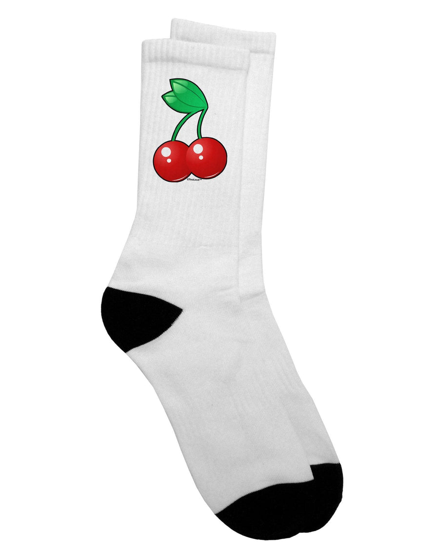 Stylish and Comfortable Cherries Adult Crew Socks - TooLoud-Socks-TooLoud-White-Mens-9-13-Davson Sales