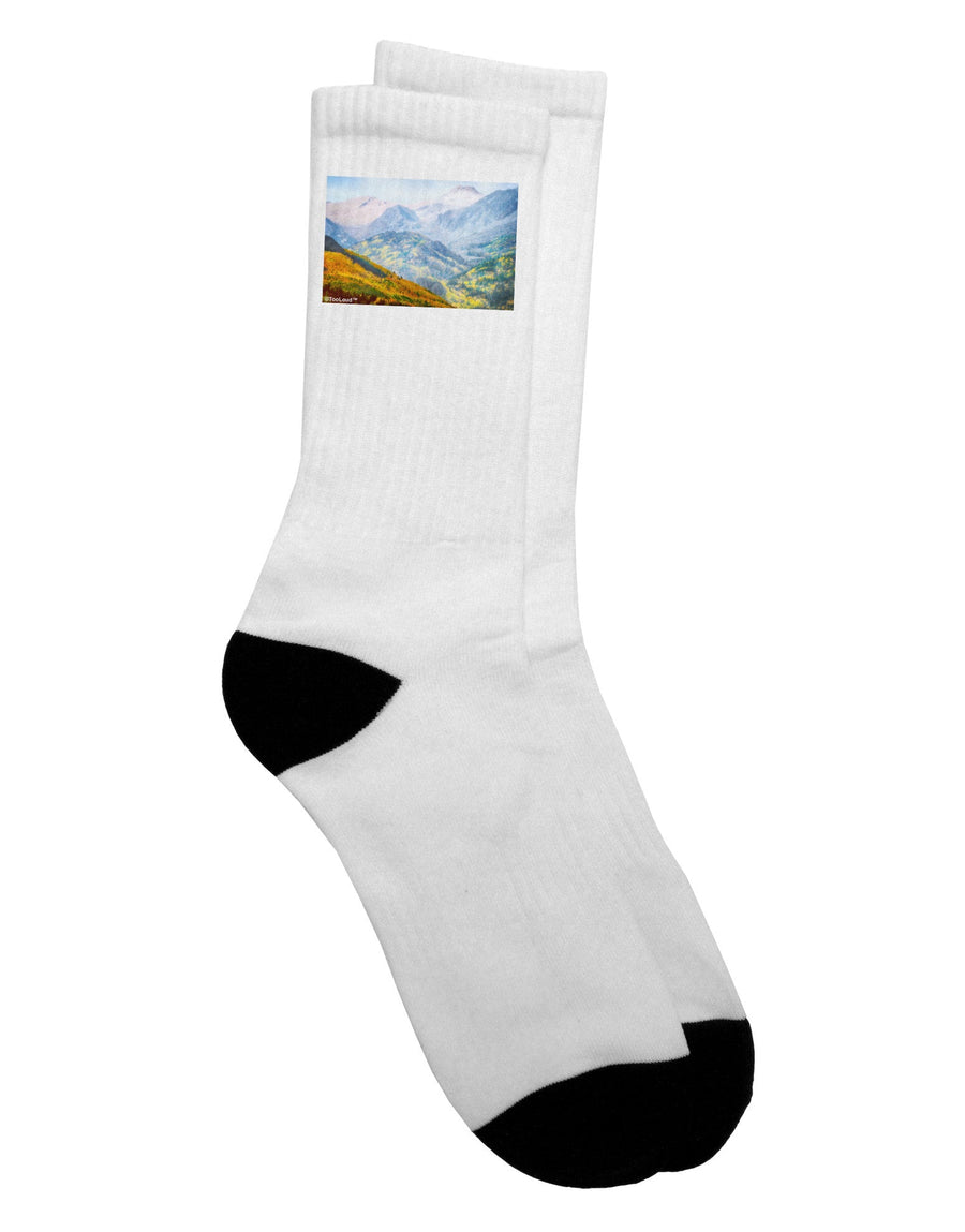 Stylish and Comfortable Colorado Fog Mountains Adult Crew Socks - TooLoud-Socks-TooLoud-White-Ladies-4-6-Davson Sales