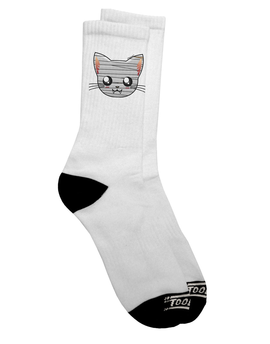 Stylish and Comfortable Mummy Kitty Adult Crew Socks - TooLoud-Socks-TooLoud-White-Ladies-4-6-Davson Sales