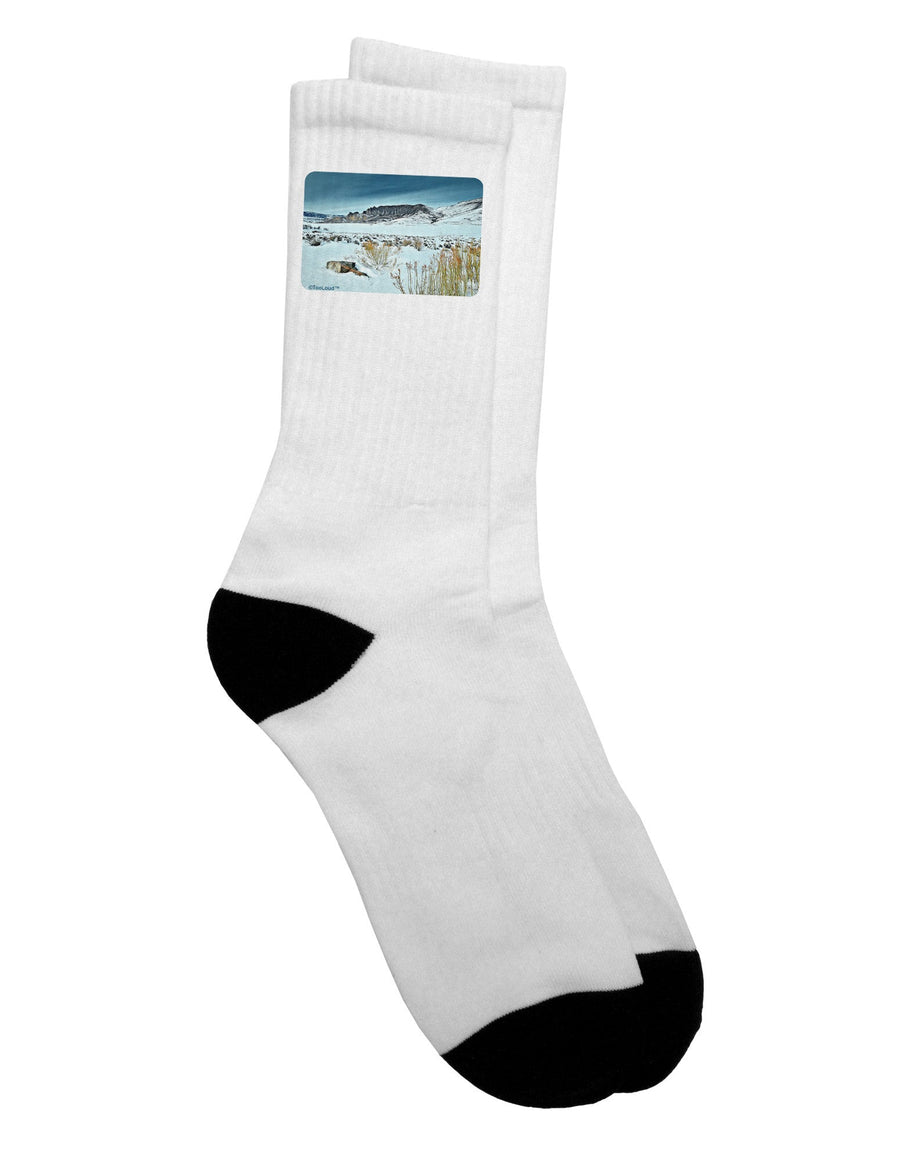 Stylish and Cozy Adult Crew Socks for the Winter Wonderland of Colorado - TooLoud-Socks-TooLoud-White-Ladies-4-6-Davson Sales