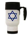 Stylish and Durable Jewish Star of David Stainless Steel 14 OZ Travel Mug - Expertly Crafted by TooLoud-Travel Mugs-TooLoud-White-Davson Sales