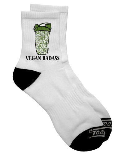 Stylish and Ethical Vegan Bottle Print Dark Adult Socks - TooLoud-Socks-TooLoud-Short-Ladies-4-6-Davson Sales