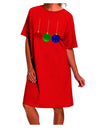 Stylish and Festive Christmas Ornaments Night Shirt Dress for Adults-Night Shirt-TooLoud-Red-One-Size-Fits-Most-Davson Sales