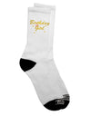 Stylish and Fun Birthday Girl Text Adult Crew Socks - TooLoud-Socks-TooLoud-White-Ladies-4-6-Davson Sales