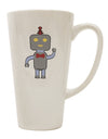 Stylish and Functional Robot-Themed 16 Ounce Conical Latte Coffee Mug - Expertly Crafted by TooLoud-Conical Latte Mug-TooLoud-White-Davson Sales