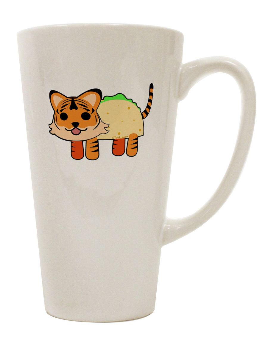 Stylish and Playful 16 Ounce Conical Latte Coffee Mug - Perfect for Taco Lovers - TooLoud-Conical Latte Mug-TooLoud-White-Davson Sales