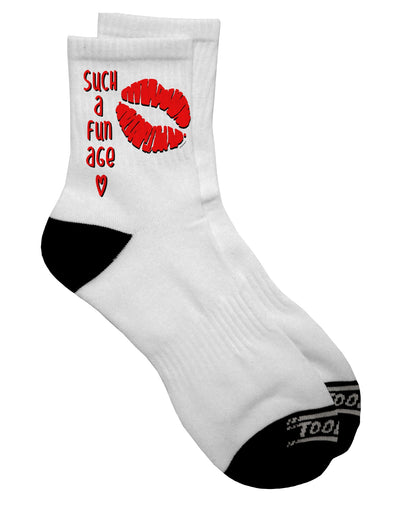 Stylish and Playful Kiss Lips Dark Adult Socks - TooLoud-Socks-TooLoud-Short-Ladies-4-6-Davson Sales