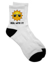 Stylish and Playful Sun-themed Adult Short Socks - TooLoud-Socks-TooLoud-White-Ladies-4-6-Davson Sales