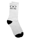 Stylish and Quirky Nerd Dad Glasses Adult Crew Socks - TooLoud-Socks-TooLoud-White-Ladies-4-6-Davson Sales