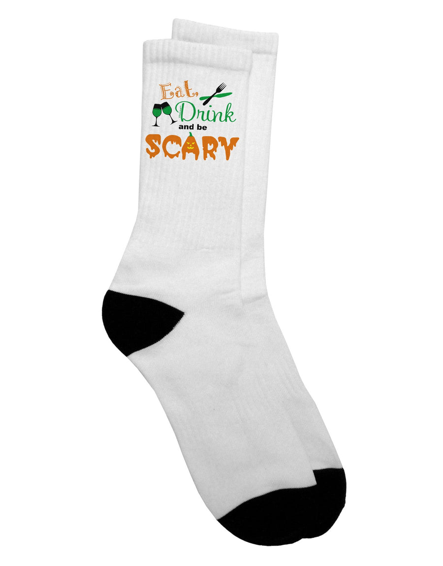 Stylish and Spooky Green Adult Crew Socks - TooLoud-Socks-TooLoud-White-Ladies-4-6-Davson Sales