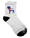 Stylish and Trendy Grunge Colorado Emblem Flag Dark Adult Socks - TooLoud-Socks-TooLoud-Short-Ladies-4-6-Davson Sales