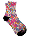 Stylish and Trendy Jagged Edge Mosaic AOP Adult Short Socks - TooLoud-Socks-TooLoud-White-Ladies-4-6-Davson Sales