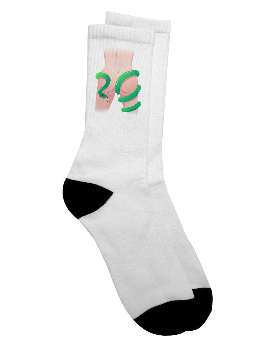 Stylish and Trendy Lady Anaconda Design Light Adult Crew Socks - TooLoud-Socks-TooLoud-White-Ladies-4-6-Davson Sales