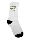 Stylish and Vibrant Green Text Adult Crew Socks - by Anaconda Design - TooLoud-Socks-TooLoud-White-Ladies-4-6-Davson Sales