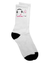 Stylish and Vibrant Pink Adult Crew Socks for EDM Enthusiasts - TooLoud-Socks-TooLoud-White-Ladies-4-6-Davson Sales