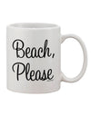 Stylish Beach-Themed 11 oz Coffee Mug - Perfect for Sipping in Style! - TooLoud-11 OZ Coffee Mug-TooLoud-White-Davson Sales