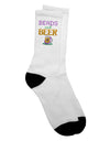 Stylish Beads and Beer Adult Crew Socks - Enhance Your Wardrobe with a Touch of Fun and Sophistication - TooLoud-Socks-TooLoud-White-Mens-9-13-Davson Sales