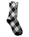 Stylish Black and White Argyle AOP Adult Crew Socks with All Over Print - TooLoud