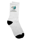 Stylish Blue and Silver Happy Hanukkah Adult Crew Socks - TooLoud-Socks-TooLoud-White-Mens-9-13-Davson Sales