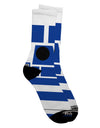 Stylish Blue and White Robot AOP Adult Crew Socks with All Over Print - TooLoud-Socks-TooLoud-White-Mens-9-13-Davson Sales