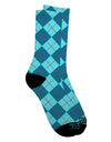 Stylish Blue Argyle AOP Adult Crew Socks with All Over Print - Presented by TooLoud-Socks-TooLoud-White-Ladies-4-6-Davson Sales