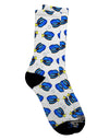 Stylish Blue Tang Fish AOP Adult Crew Socks with All Over Print - TooLoud-Socks-TooLoud-White-Ladies-4-6-Davson Sales