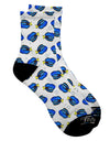 Stylish Blue Tang Fish AOP Adult Short Socks with All Over Print - TooLoud-Socks-TooLoud-White-Ladies-4-6-Davson Sales