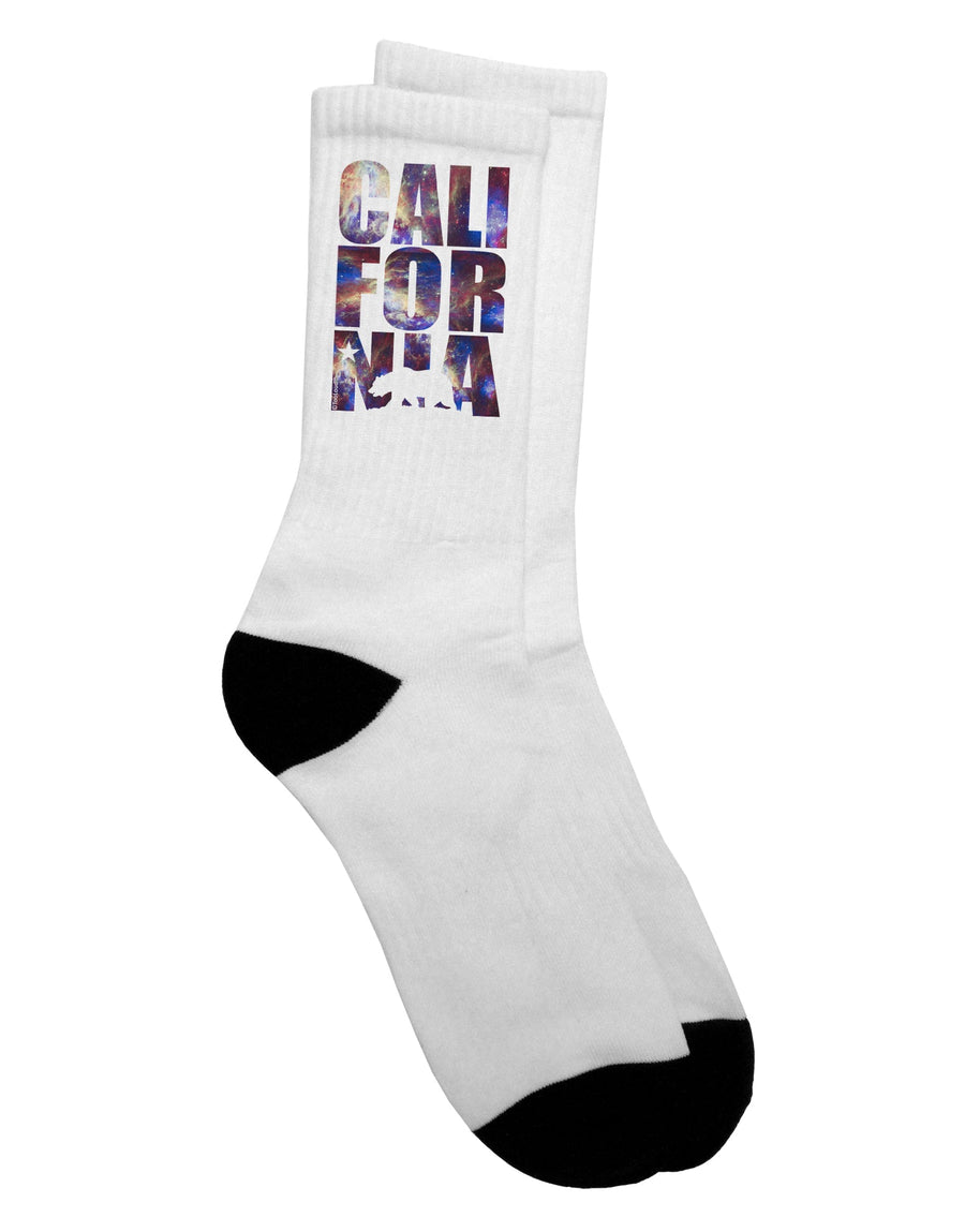 Stylish California Republic Design: Space Nebula Print Adult Crew Socks - by TooLoud-Socks-TooLoud-White-Ladies-4-6-Davson Sales