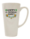 Stylish Conical Latte Coffee Mug for a Joyful St. Patrick's Day Celebration - TooLoud-Conical Latte Mug-TooLoud-White-Davson Sales