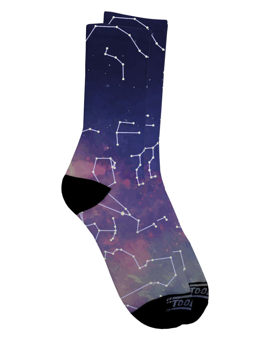 Stylish Constellations Color All Over Adult Crew Socks - Enhancing Your Wardrobe with All Over Print Designs - TooLoud-Socks-TooLoud-White-Ladies-4-6-Davson Sales
