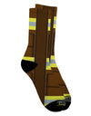 Stylish Firefighter Brown AOP Adult Crew Socks with All Over Print - TooLoud-Socks-TooLoud-White-Ladies-4-6-Davson Sales