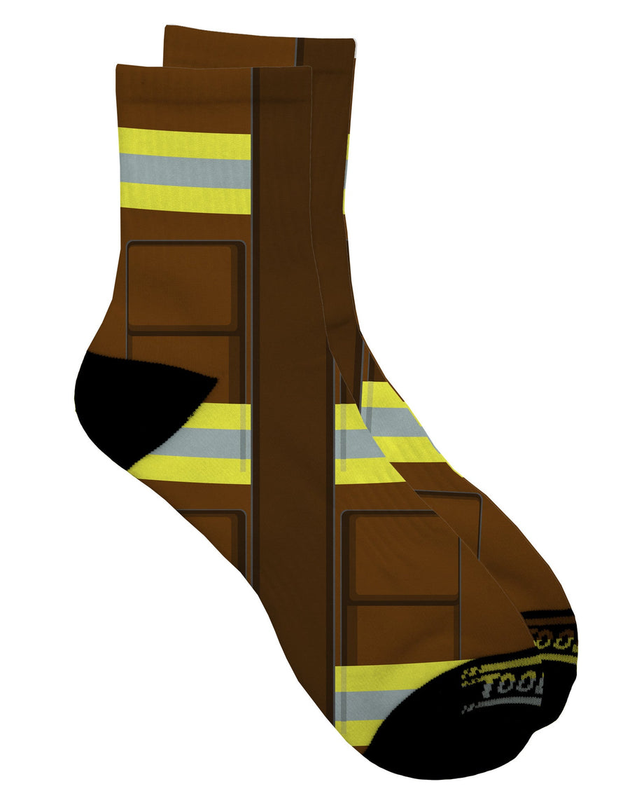Stylish Firefighter Brown AOP Adult Short Socks with All Over Print - TooLoud-Socks-TooLoud-White-Ladies-4-6-Davson Sales