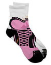 Stylish French Maid Pink AOP Adult Short Socks with All Over Print - TooLoud-Socks-TooLoud-White-Ladies-4-6-Davson Sales