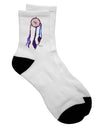 Stylish Galaxy Dreamcatcher Adult Short Socks with Graphic Feather Design - by TooLoud
